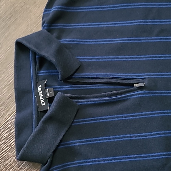 EXPRESS Mens Polo Size Small Zipper Down - Picture 5 of 5